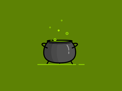 Double, Double, Toil and Trouble 31 days of spooky 31daysofspooky art bubble cauldron design double green halloween illustration illustrator october troil trouble vector