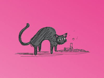 Cat 31 days of spooky 31daysofspooky art autumn black cat cat design halloween illustration illustrator october vector