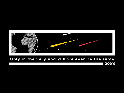 In The End cosmic illustration minimal space vector