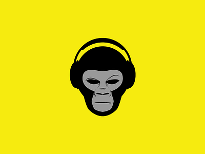 dj Back Primate animal branding color font logo typograhy ui ux web web design