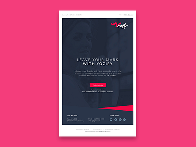 Email Vozify app branding color font logo typograhy ui ux web web design