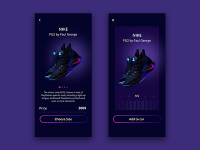 Nike pg2 e-commerce screen