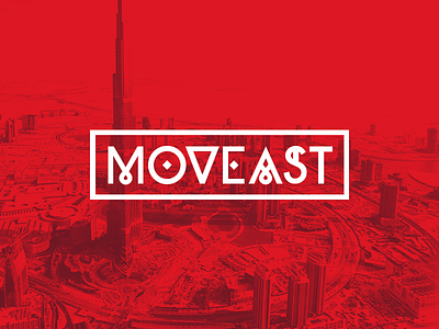 Moveast brand buildings dubai east heat move red white