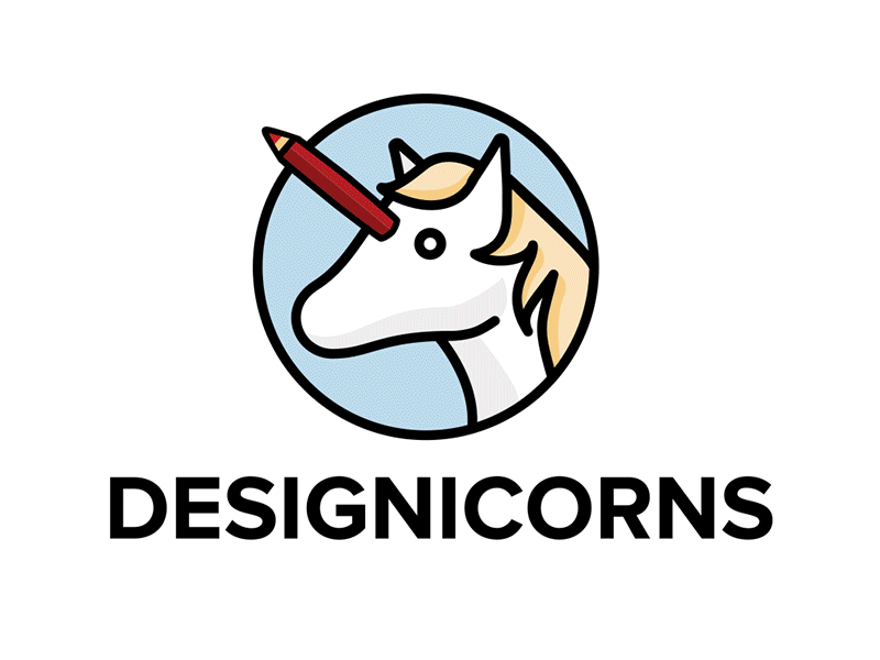 Designicorns gif illustration illustrator logo process vector