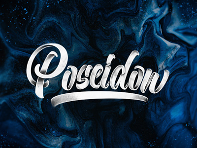 Poseidon art brush concept design handlettering lettering print type typography