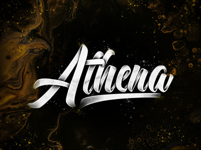 Athena art brush brushlettering brushpen concept design handlettering lettering type typography