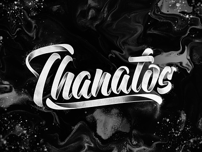 Thanatos art brush brushlettering brushpen concept design handlettering lettering type typography
