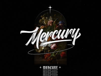 Mercury art design lettering painting typography