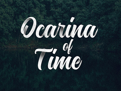 Ocarina Of Time design lettering type typography