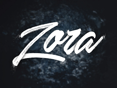 Zora art brush design handlettering lettering type typography