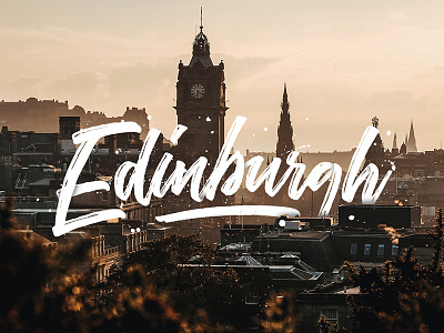 Edinburgh art brush design handlettering lettering type typography