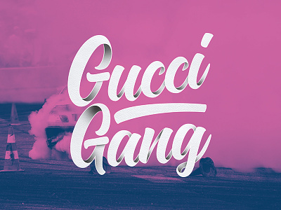 Gucci Gang art brush design handlettering lettering type typography