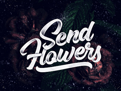 Send Flowers art brush design flowers gif handlettering lettering print rose type typography