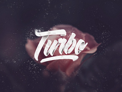 Turbo art brush design flowers handlettering lettering print rose type typography