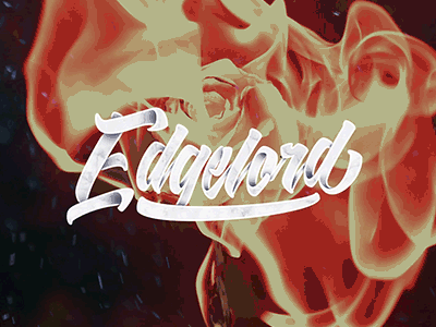 Edgelord art brush design fire flowers gif handlettering lettering rose type typography