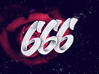 666 666 art brush design flowers handlettering lettering print rose type typography