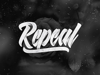 Repeal art brush design flowers handlettering ireland lettering rose type typography