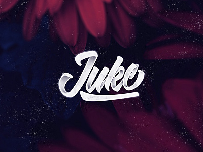 Juke art brush design flowers handlettering lettering print rose type typography