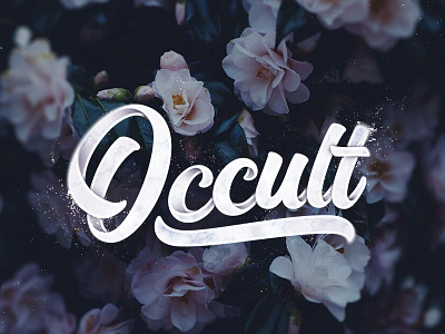 Occult 3d lettering brush lettering dark flowers lettering print type typography