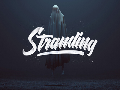 Stranding art brush dark design halloween handlettering horror lettering print sticker type typography