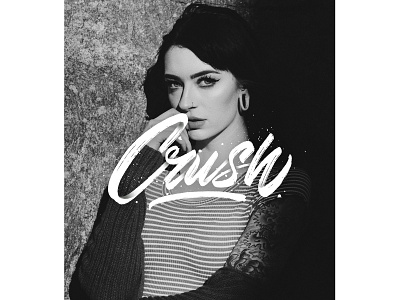 Crush art brush design handlettering lettering type typography