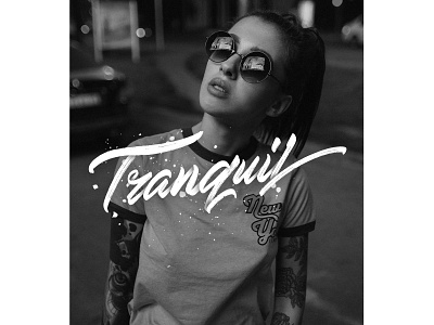 Tranquil art brush design handlettering lettering type typography