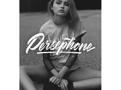 Persephone art brush dark design handlettering lettering type typography