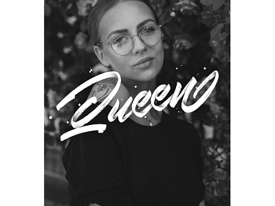 Queen art brush dark design handlettering lettering print type typography