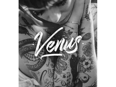 Venus art brush dark design handlettering lettering print type typography