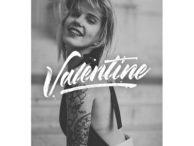 Valentine art brush dark design handlettering lettering print type typography