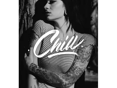 Chill art brush dark design handlettering lettering print type typography