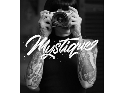Mystique art brush dark design handlettering lettering print type typography