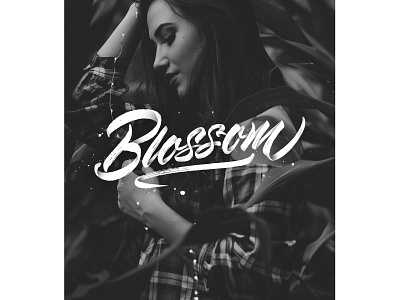 Blossom art brush dark design handlettering lettering print type typography