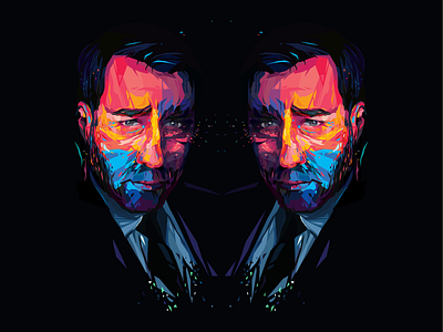 I F*CKING LOVE VECTORS #1 colourful geometric illustration portrait vectors