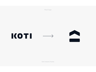 Koti logo home logo minimalistic sign vector