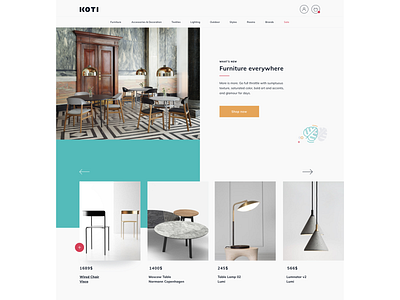 Koti landing page