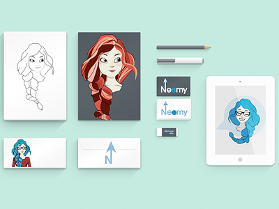 Neomy - creation of an avatar avatar design graphic illustration money transfer moneytis neomy smile
