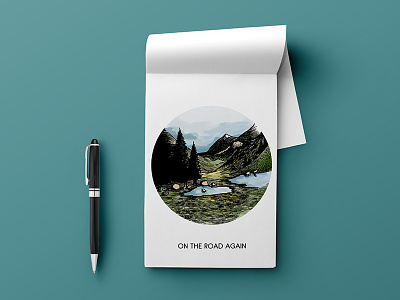 Illustration for voyages et paysages illustration landscape mountain travel
