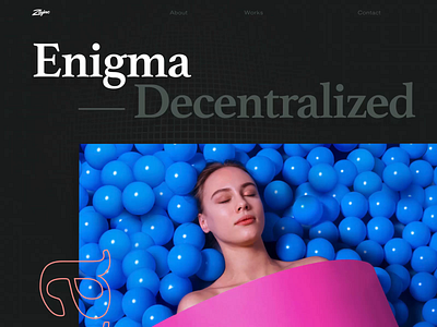 Enigma Case Study animation bold typography case study design page scroll web website zajno