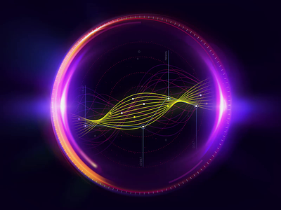 Animated Visual for Telecom Website Product Page abstract add-on product animated visual animation art cosmic cosmos dna futuristic hypnotic iridescent motion design orb planet space spiral star visual zajno