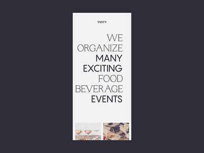 Responsive Website Animation for Tasting Events Organizer accent line animation bold typography clean drinks event experience font food landing page minimal minimalist photography responsive responsive design tasting web design website wine zajno