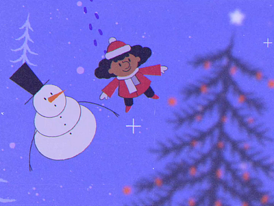 Animated Music Video for Darlene Love's Classic Holiday Song animated illustration animation care celebration christmas christmas spirit christmas tree clip darlene love family fun holiday love motion design music snowman sony music video winter