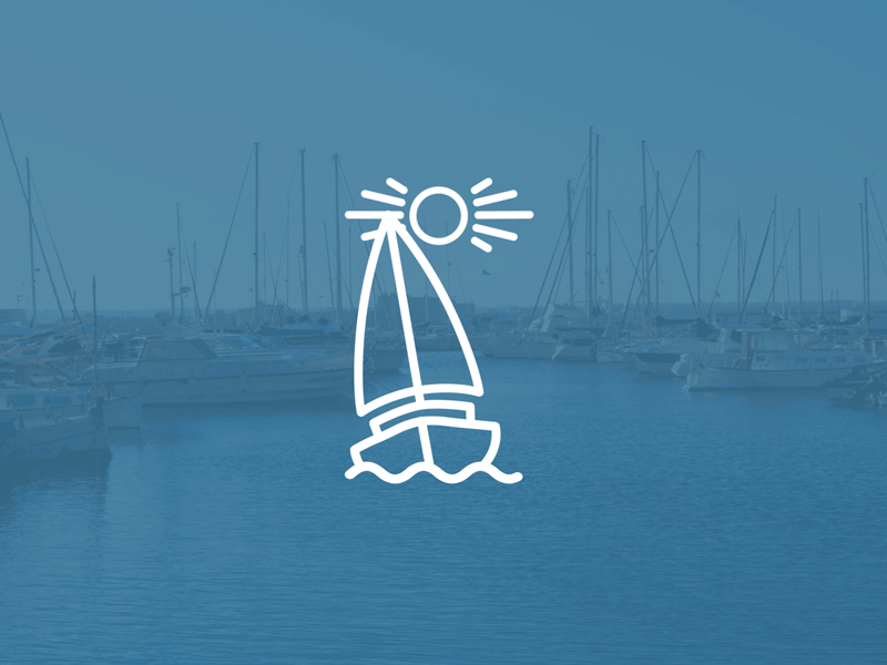 Mooring Rental Platform Logo Animation animation branding design graphic icon illustration logo mooring motion sea ship zajno
