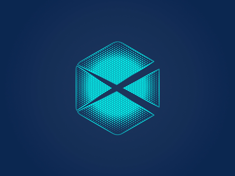 Industrial Internet of Things Startup Logo Animation animated logo animation blue color branding creative design dots experiment gif graphic icon interaction logo minimal motion motion design smooth space startup zajno
