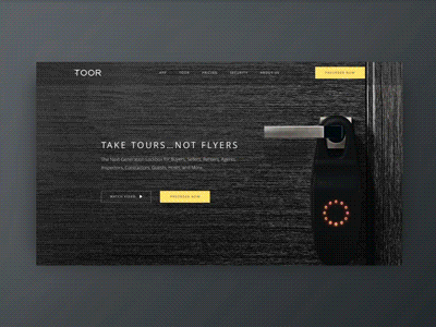 Landing Page Animation for Real Estate Lockbox App