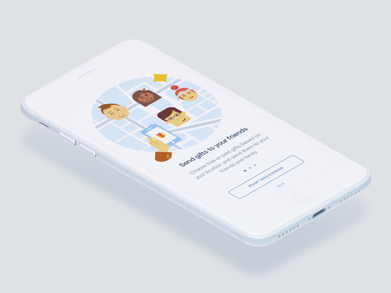 Cool Gift Giving Startup Mobile App Design - Animated