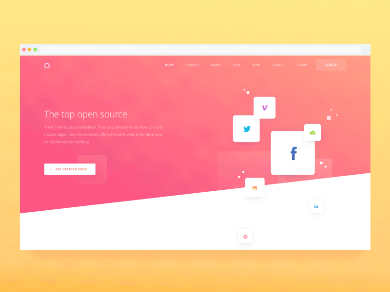 Inner Service Page Design Animation for Marketing Website advertising after effects analytics animation brand bright colors business gif keyframe marketing scroll service page simple smooth transition transitions ui ux web design zajno