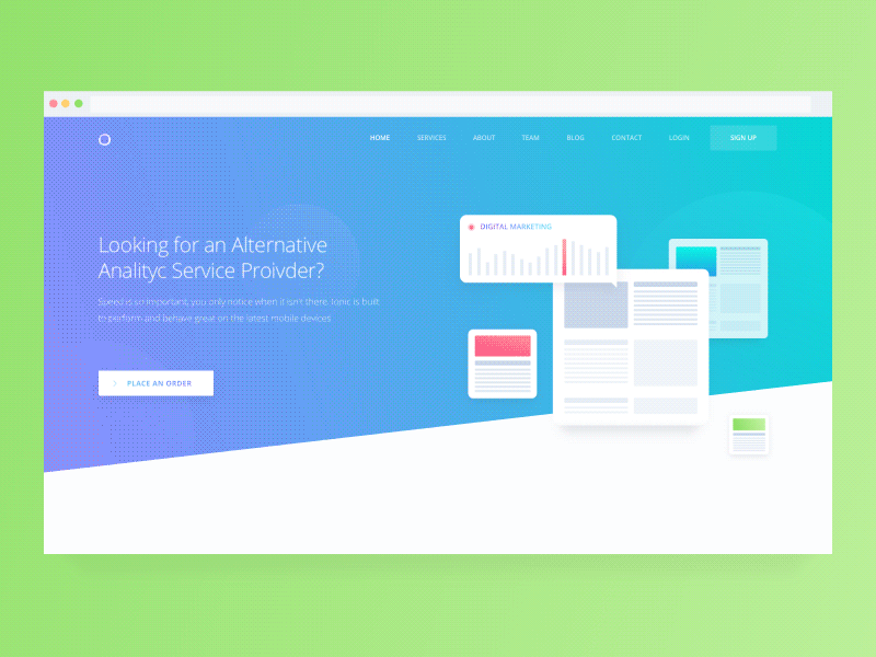 Solution Page Design Animation for Marketing Website