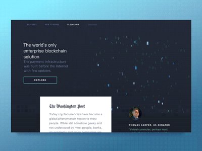 Education Page Design Animation for Blockchain Payment Platform