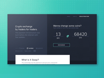 Homepage Design Animation for Blockchain Payment Platform